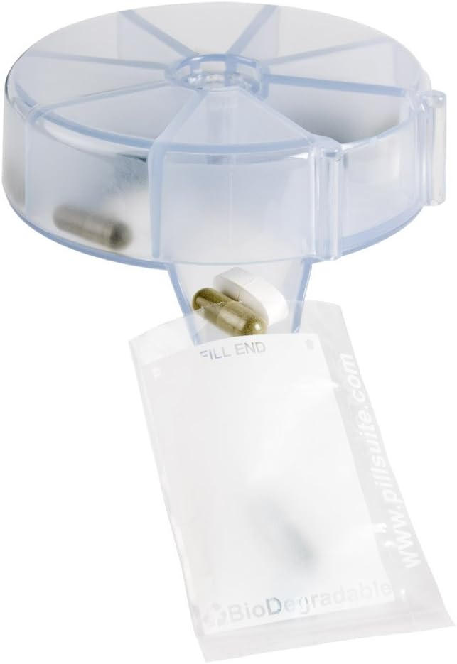 EZY DASE Pill Sorter, Organizator, Witamina i Medicine Packaging System for Travel, Pouches Easy- Tear Pill, BPA Free