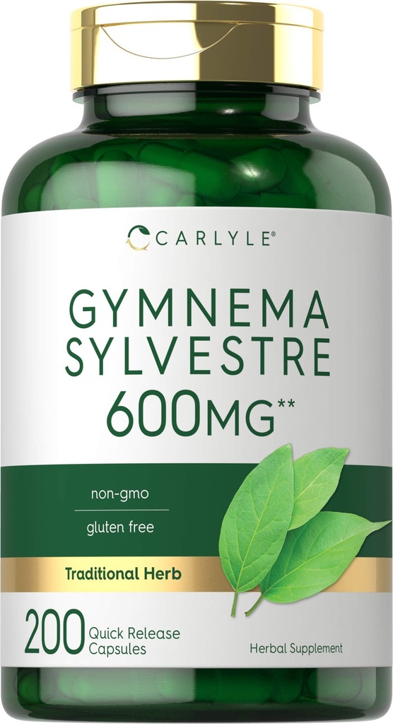 Carlyle Gymnema Sylvestre Kapsułki 124; 600mg 124; 200 Hrabia 124; Non- GMO i Gluten suplement wolny