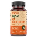 DEVA Vegan Sea Buckthorn, Berry Oil 500mg, Cold- Pressed, Nierafinowany, Bogaty w Omega- 7, 90 Kapsułki, 1- Pack