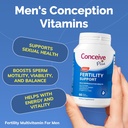 CONCEIVE PLUS Mens Paleta płodności, Witaminy płodności 60 Licznik i Lubrykant płodności 2.5 unce