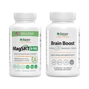 Jigsaw Zdrowie Magnezu Bundle 124; MagSRT (B- Free), 240 Tabletki i Boost mózgu, 90 Kapsułki