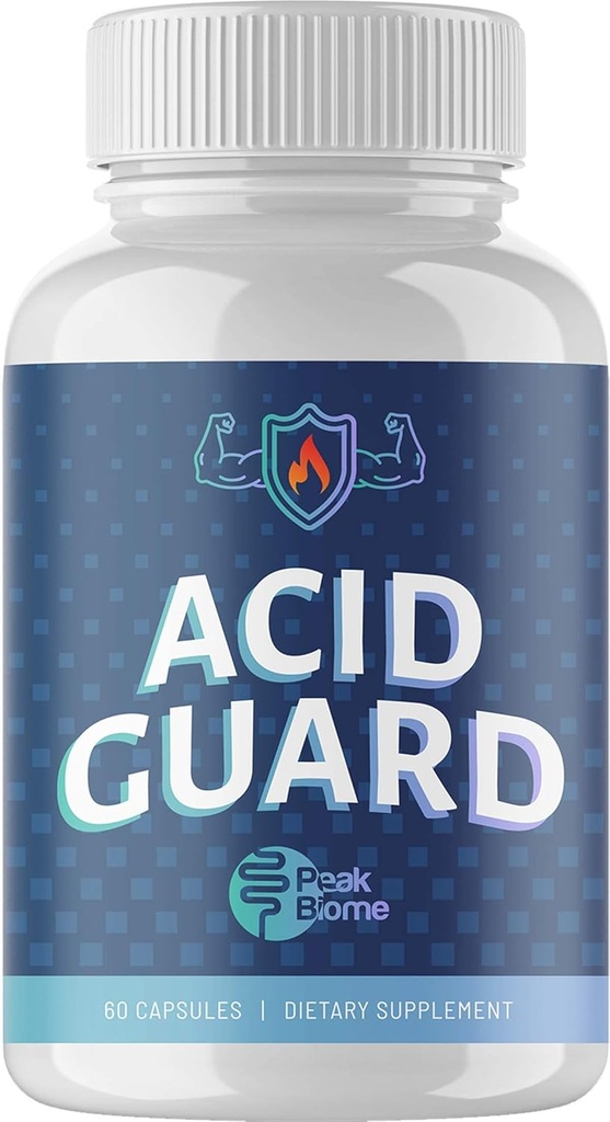 Acid Guard - Plant- Based Digestive Supplement z węglanem wapnia - Pomaga w okresowym refluksie kwasu - Wspiera niestrawność i Relief Heartburn - 30- Day Supply - Paleo - Keto - 60 Ct