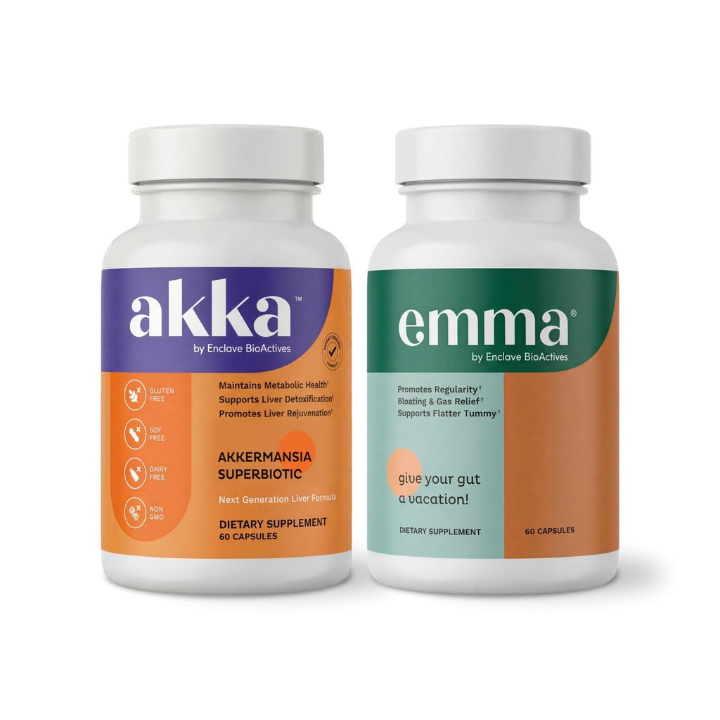 Emma Akka Liver Cleanse Detox & Naprawa Gut Health - Kompletny Wellness Bundle z Magnezu, Berberine, Witamina D & Więcej do wspierania Gut, Wątroba, Metabolizm, Immunitet i Colon Cleanse