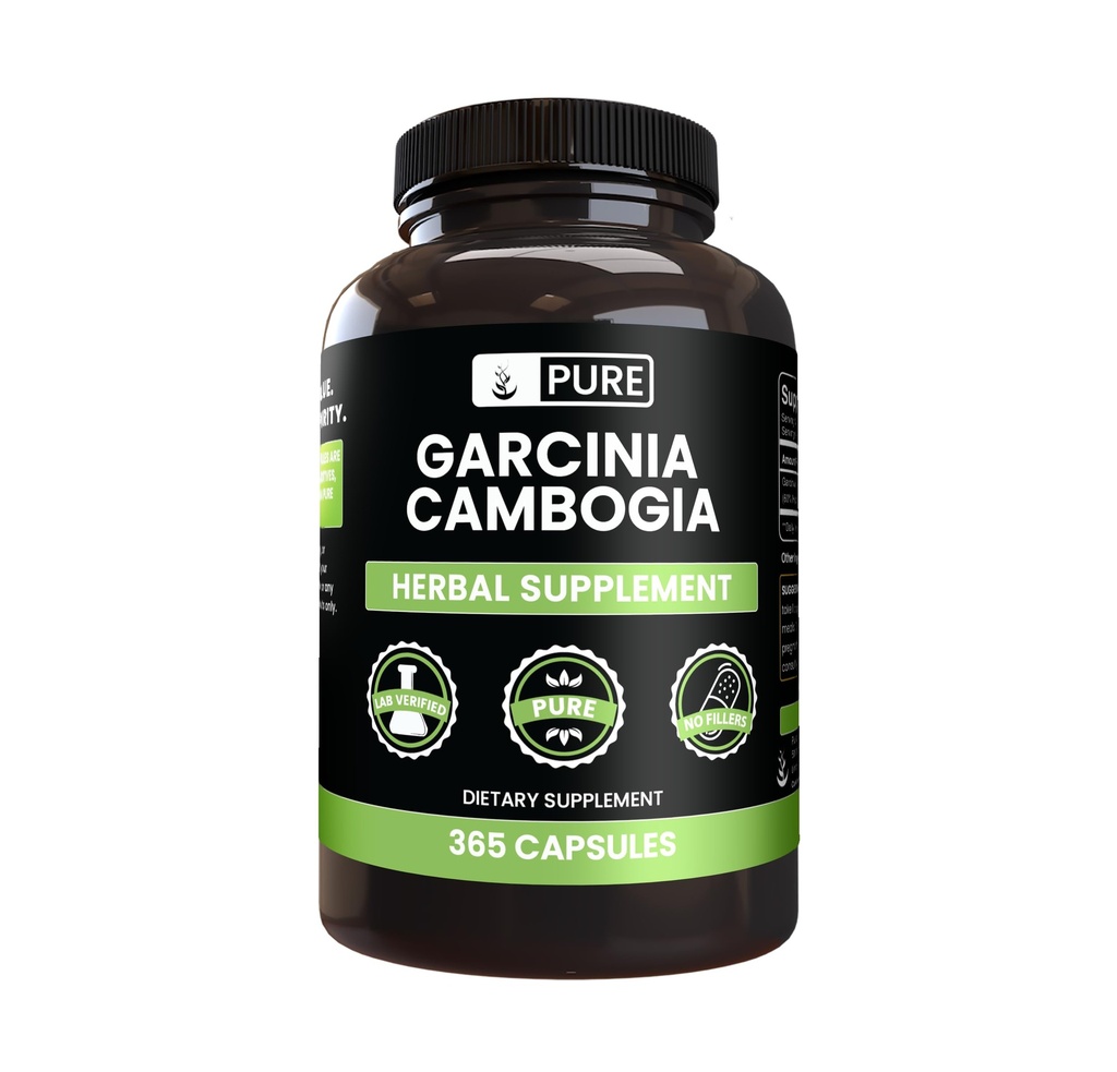 WSTRZYKIWACZ RODZAJÓW RODZINNYCH Garcinia Cambogia, bez wypełniaczy magnezu lub ryżu, zawsze czysty, zweryfikowany laboratoryjnie (365 Liczba)