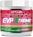 Evogen EVP Xtreme NO - Wstępny trening proszku dla mężczyzn i kobiet 124; Bezcukrowy trening wstępny z Beta Alanine, Kreatyna i kofeina dla energii i pompy 124; Sour Arbuz 124; 40 Służenie