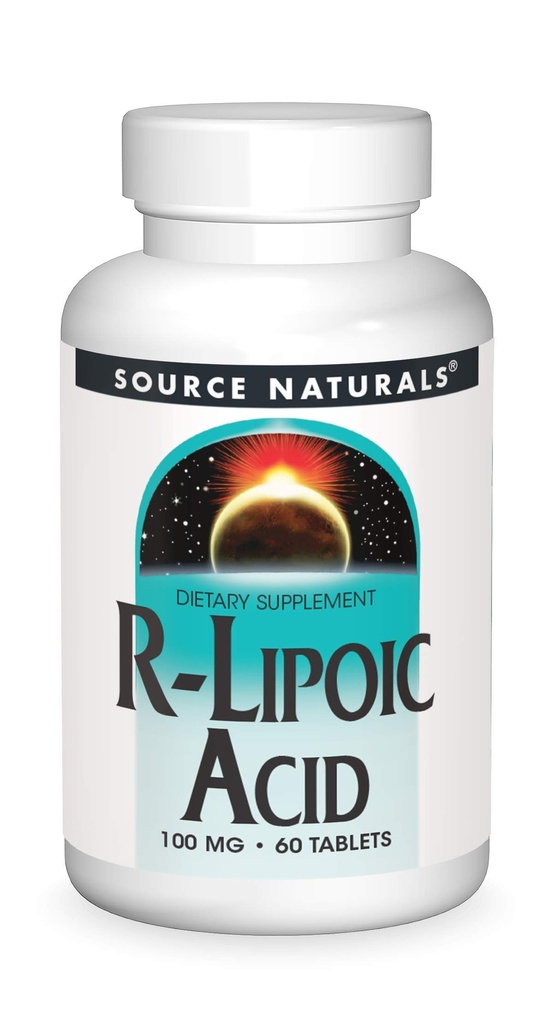 Źródło Naturals R- Lipoic Acid, 100mg - 60 tabletek