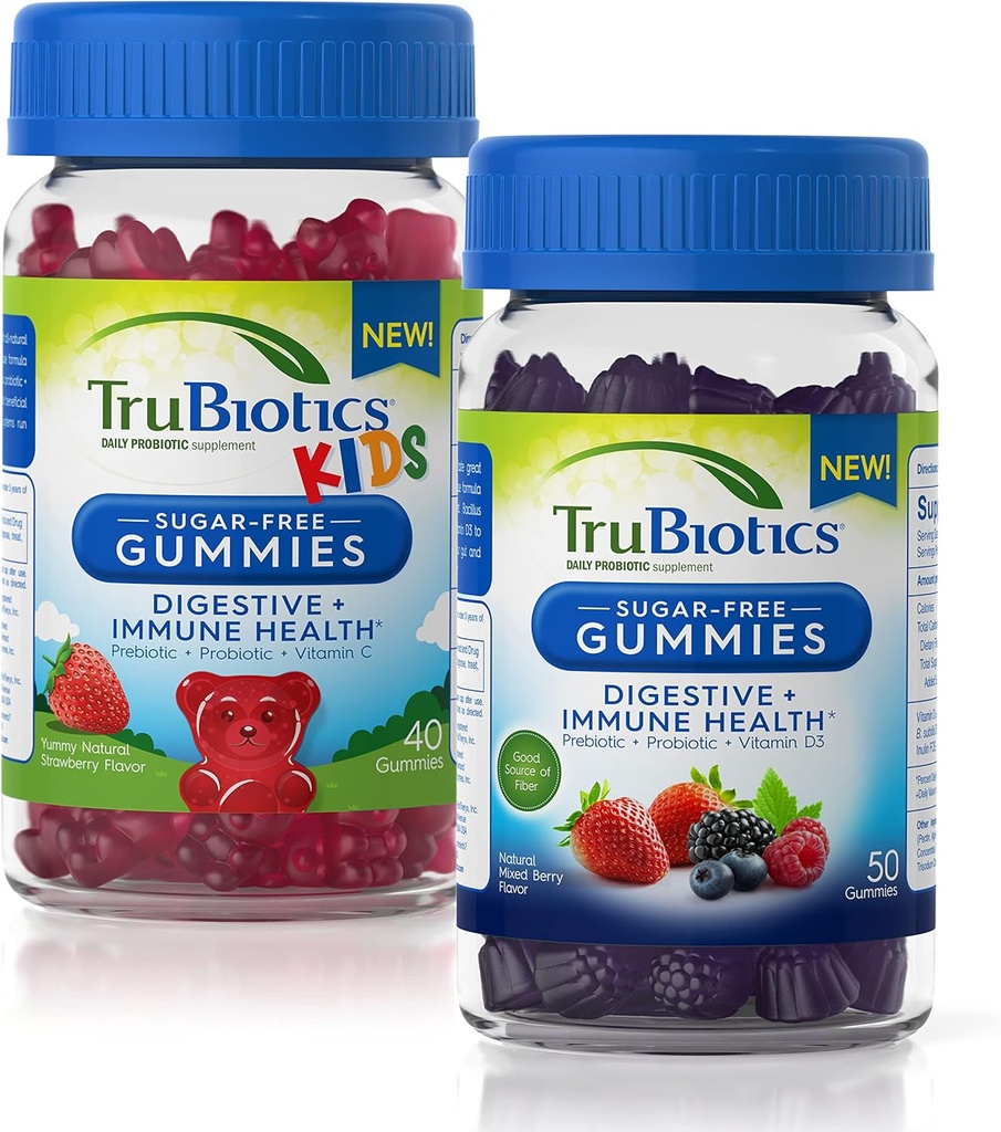 TruBiotics Sugar-Free Gummies for Digestive + Immune Health for Adult and Children Bundle