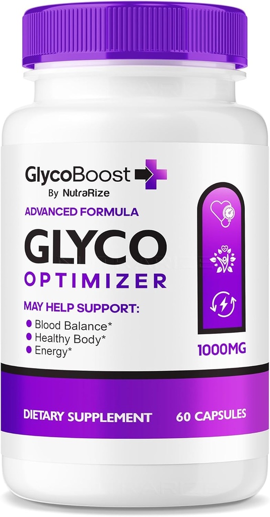 GlycoBoost NutraRize - Oficjalna formuła Glyco Boost Blood Support, Wszystkie naturalne kapsułki dla zdrowych i stabilnych poziomów, GlicoBoost Blood Vessel Cleaner, Optimizer Glyco Boost (60 kapsułki)