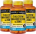 Mason Naturalne wapniowe magnez i cynk, 300, Day Supply, Wspiera normalne kości zdrowia i Wzmacniacz systemu immunologicznego, 3 Pack