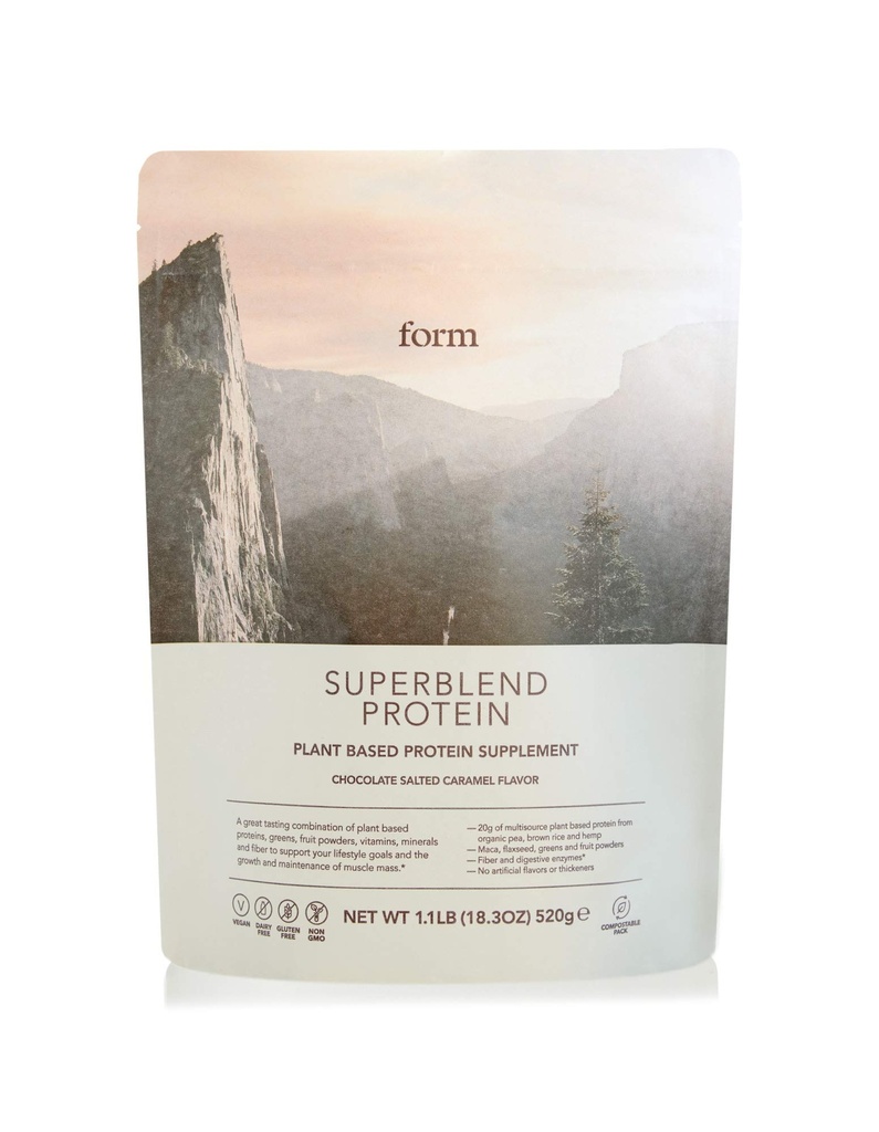Formularz Supermix Protein - Vegan Protein Powder z Superfoodów, Witamin i Minerałów - 20g białka roślinnego na porcję (Czekoladowy karmel)