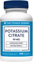 Witamina Shoppe Potasu Citrate 99MG, Wspiera układu sercowo-naczyniowego i zdrowia komórkowego (100 kapsułek)