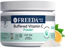 FREEDA Buforowany witamina C Proszek (Askorbinian wapnia) - Non-Acidic, Przyjazna do jamy ustnej Witamina C dla wrażliwych osób - Wegan, Kosher, Bezcukrowe wsparcie immunologiczne - 8 oz