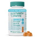 SmartPants Witaminy prenatalne dla kobiet, Gumiaki wieloskładnikowe bez cukru: Metylfolat, Witamina D3, C, Witamina B12, B6, A, K & Zinc, Inozytol, Erytrytol wolny, 60 Count (20 Day Supply)