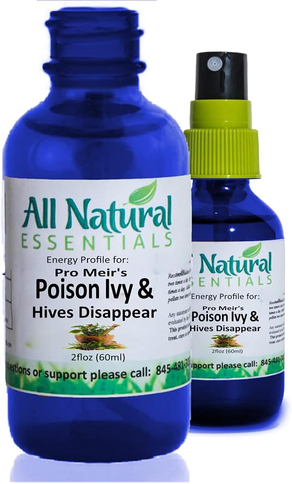 Wszystkie naturalne trucizny Ivy Hives znikają Pro Meir 's 2oz Homeopatic Remedy Poison Ivy Hives suplement Homeopathy Poison Ivy Dzieci Dzieci Kobiety Kosher