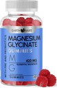 Glucynian magnezu Gummies - suplement magnezu o dużej mocy o maksymalnej mocy 423 mg magnezu pierwiastkowego, Pre i Probiotyki 124; Bisglicynian magnezu do Superior Health Support 124; 60