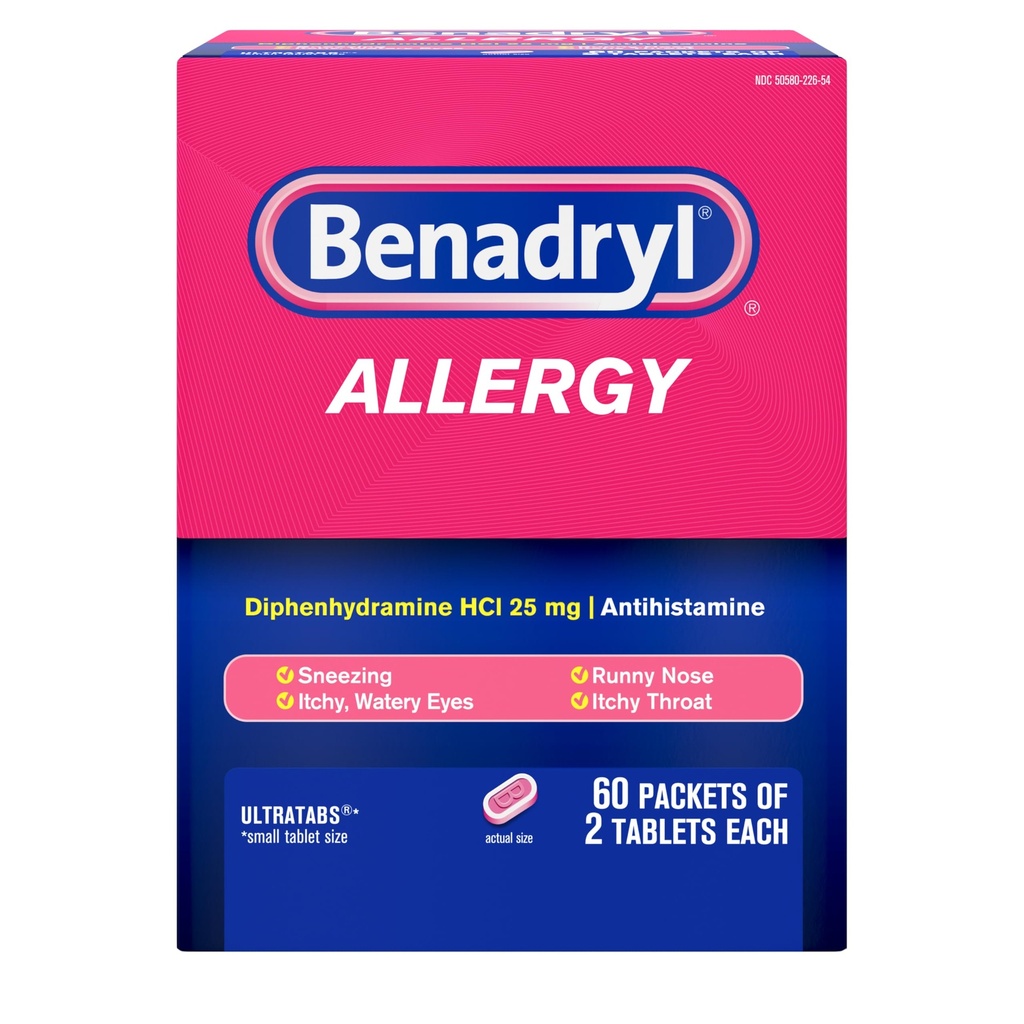 Alergia benadrylowa ULTRATAB 60X2 DISPENSIT