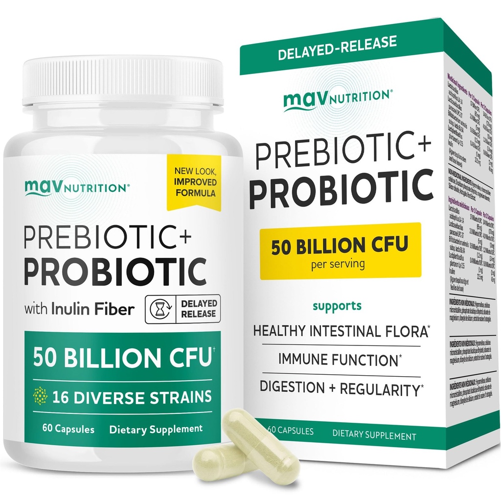 Prebiotyki i probiotyki dla kobiet i mężczyzn 124; Prebiotyki dla Gut Health & Bloating Relief 124; Synbiotyki z 20 Miliard CFU Lactobacillus & Bifidobacterium Signifidobacterium 124; Shelf- Stable Signifix 124; Wegetarianin 124; 60 Ct.
