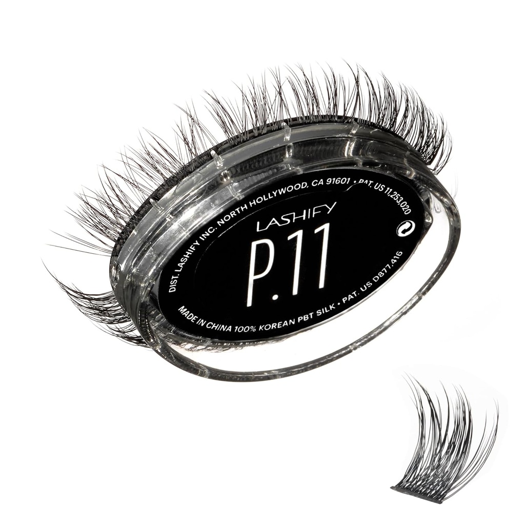 Lashify Plushy 11 mm Gossamer Lashs w czerni, łatwe DIY fałszywe rzęsy dla obszerny jeszcze nadal naturalny wygląd
