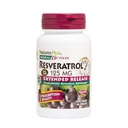 Natury Plus Herbal Actives Resveratrol, Rozszerzone wydanie - 125 mg, 60 Tabletki wegetariańskie - Gluten- Free - 30 Servings
