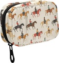 Fustylead Kolorowe Western Cowboy Jazda konna Pill Organizator do torebki, Tygodniowe przenośne Pill Box z Zipper do przechowywania witaminy Fish Oils Leki Suplementy