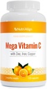 Nutric -Align Mega witamina C 124; 120 Wysoka moc Witamina C 1000mg kapsułki - Witamina C i cynk, Żelazo & Miedź Suplement Agregat 124; VIT C Suplementy Agregat 124; Gluten & Cukier wolny 124; Potężny przeciwutleniacz