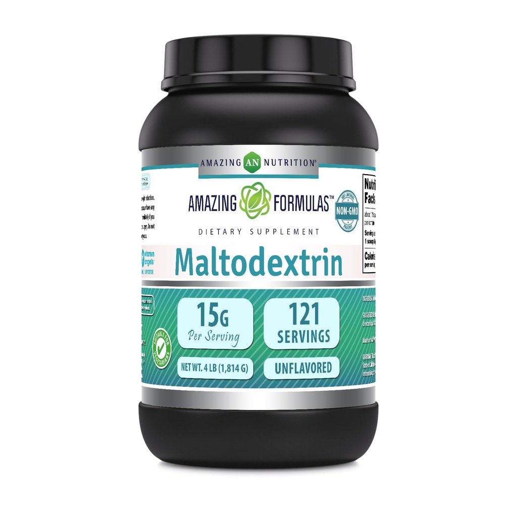 Amazing Supples Maltodekstryna 124; 15 Grams Per serving 124; 121 Służenia 124; 4 Lb suplement do proszku 124; Made in USA