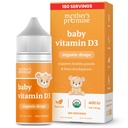Obietnica matki Organic Baby Witamina D Krople 124; 100% Roślina Na bazie 124; Zdrowy wzrost & Rozwój kości 124; Wiek Noworodzonych + 124; 180 Służenie 124; Witamina D3 Dziecko Płyn dla niemowląt & Toddlers
