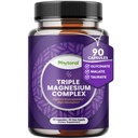 Bardzo mocny Magnezu Kapsułki - Triple Magnezu Mieszanka z Taurate Glycinate i Malate - 400mg Suplement Wspomaga Relaks & Ogólnie Wellness Non-GMO Vegan 90 Kapsułki