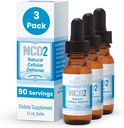 Waiora NCD2 Aktywowane płynne krople zeolitu, Mieszanka w żywności / napojach, Natural Body Cleanse & Promowanie immunologicznego wsparcia, Wszystkie naturalne, pH Balance Zeolite płynne krople - 3 butelki (0.5 oz. ea.) 270 serv.