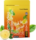 Proszek PowderWitamina Electrolytes Plus (100 Servings) Czarna herbata Lemoniada Electrolyte Proszek Zero Calorie Keto, 0 Cukier, Nie Maltodekstryna, 1000mg potasu, 120mg wapnia, 120mg magnezu, Proszek nawadniający