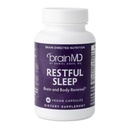 Dr Amen Mózg MD Restful Sleep - 60 Kapsułki - Promotes Relaxation & Calm, Zawiera Melatonin, Valerian, GABA & Magnez, Non- Habit Forming - Gluten- Free - 15 Sługi