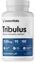 Bucked Up Tribulus 1500mg Per Serving, Essentials (90 Służenia, 180 Kapsułki)