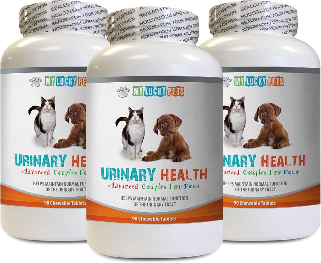 kot UTI Wsparcie - Zwierzęta domowe Urynary Health Complex - dla psów i kotów - Advanced Bledder Support - Żurawiny Suplement dla kotów - 3 Butelki (270 Leczenie)