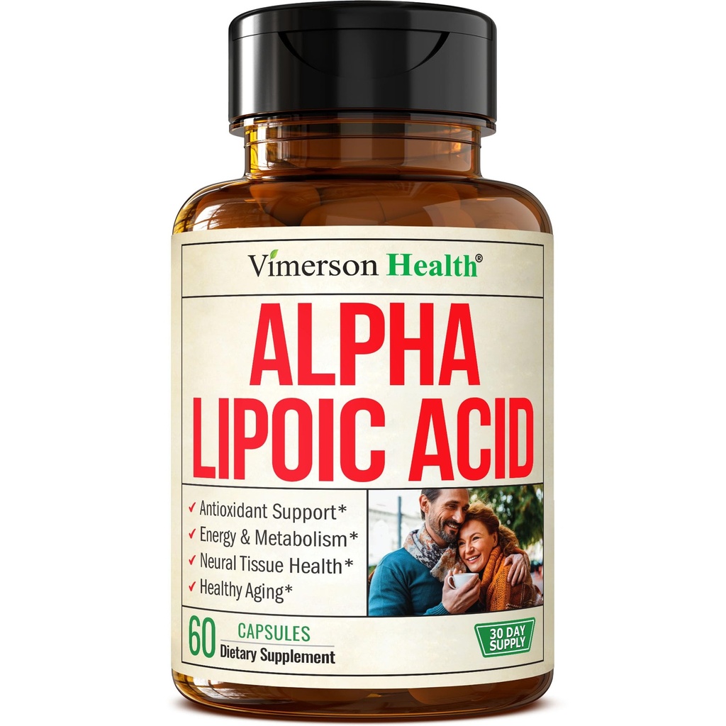 Alpha Lipoic Acid - High Potency 650mg ALA Supplement for Nerve and Brain Health, Antioksydant Support and Healthy Assistant - Vegan & Non-GMO - Stronger Than Alpha Lipoic Acid 600mg - 60 kapsułki