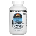 Źródło Naturals Esential Enzymes 500mg Bio- Dopasowanie wielokrotnego suplementu Herbal Defense for trawienie, Gaz & Zaparcia Relief & Daily Digestive Health - Silne wsparcie systemu immunologicznego - 120 VegiCaps