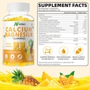 Cynk wapniowy Gummie z witaminą D3, suplement ashwagandha - Wysoka potencja Zwiększona absorpcja - Ananas Flavor- 90