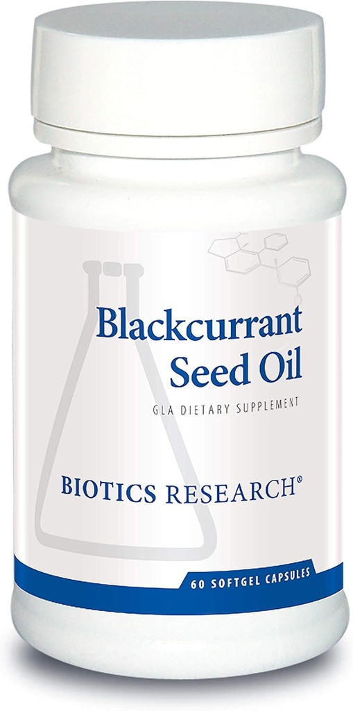 Biotics Research Blackporant Seed Oil Natural Source of Gamma Linolenic Acid GLA, 535 mg Capsule, Wspomaga zdrowie układu sercowo-naczyniowego, Normalna naprawa tkanek, System immunologiczny, Zdrowie kobiet 60 Czapki