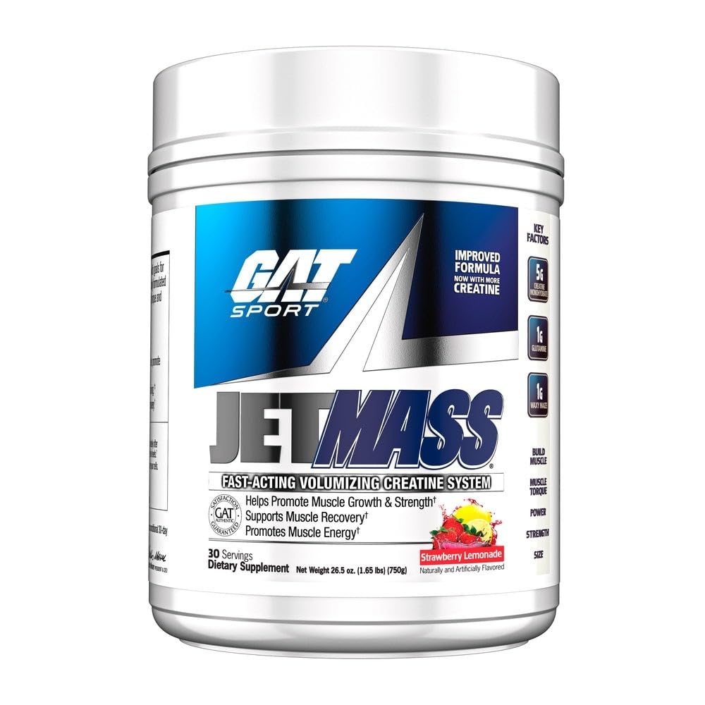 GAT SPORT JetMass Fact- działając Volumizing Creature System, 30 Służenia (Lemoniada truskawkowa)
