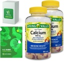 Wapń Plus Witamina D, Gummeje dorosłe, 500 mg, 1000 IU, Aromatyczne aromaty, 100 Ct (2 Pack) Pasek z ekskluzywnymi witaminami i minerałami - A do Z - Lepszy przewodnik światła i wiosny (3 produkty)
