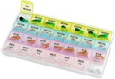 Pill Organizator - Duży Pill Organizator z Weekly i Daily 4-Times- A-Day Komory na rano, południe, Wieczór, Noc - BPA- Free, Przenośne i Travel Przyjazne Pill Case