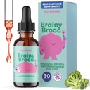 Suplement do brokułów JoySpring dla dzieci 124; Sulforaphane & Bacopa Monnieri Drops 124; Wspomaga funkcję kognitywną 124; Wegan & Kidfriendly