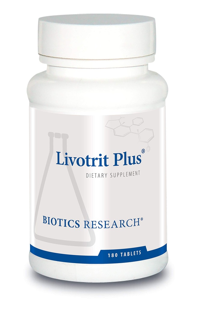 Biotics Research Livotrit Plus Liver Cleanse and Detox Supplement Natural Non GMO Herbal Blend with Milk Thistle 180 Tablets