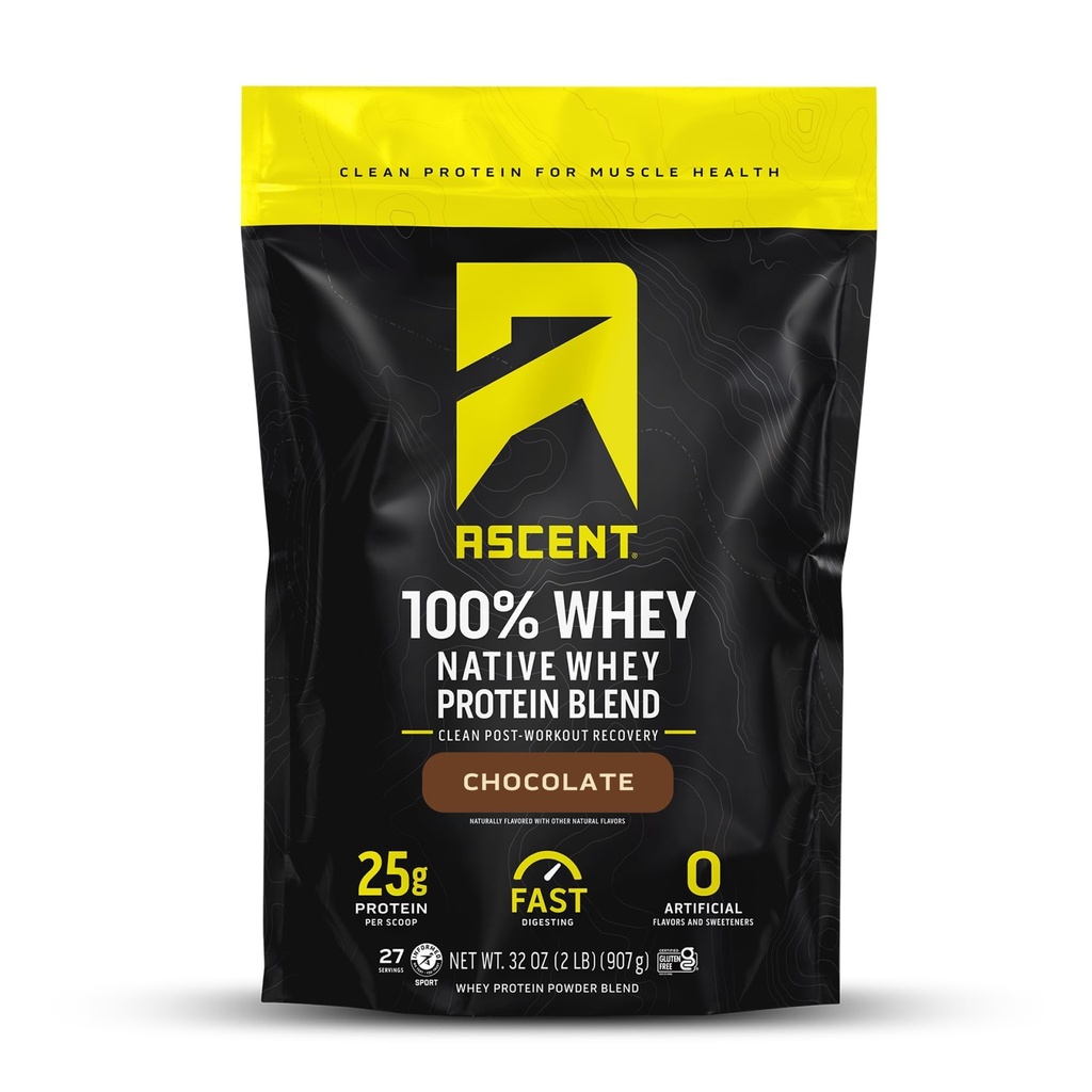 Aspect 100% Proszek z białka serwatkowego - Post Workout Isolate białka serwatkowego, Zero sztucznych aromatów i słodzików, Gluten Free, 5,5g BCAA, 2,6g Leucyna, Esential Amino Acids, Czekolada 2 lb