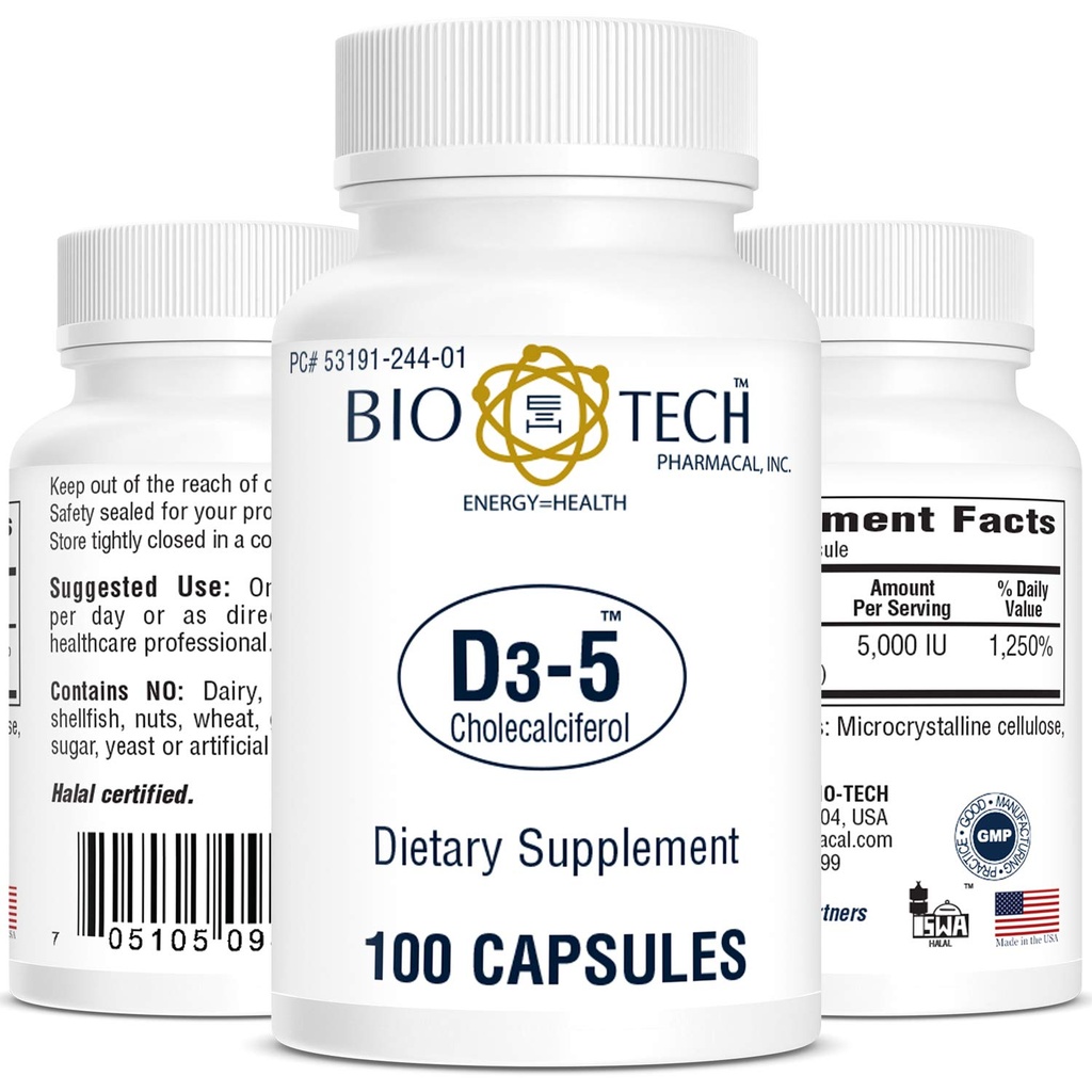 Bio Tech Witamina D kapsułki 53191024401 1 butelka, 100 za butelkę