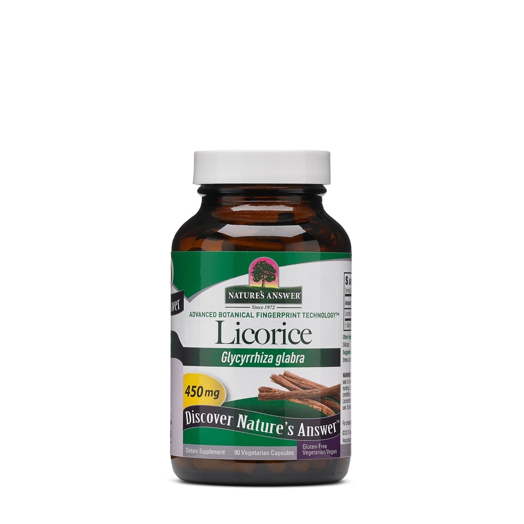 Odpowiedź natury Licorice Korzeń 90 Kapsułki - Digestive, immunologiczne, i wsparcie układu oddechowego - Wegetarianin, Wegan, Gluten Free, Koszerna Licorice Korzeń Kapsułki - Wsparcie skóry