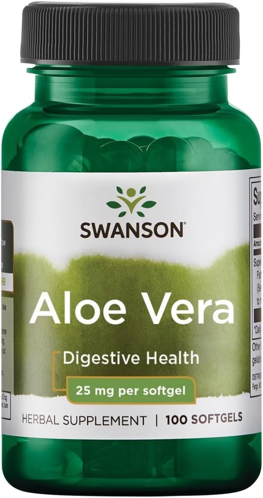 Swanson Aloe Vera 25 Miligramów 100 Sgels