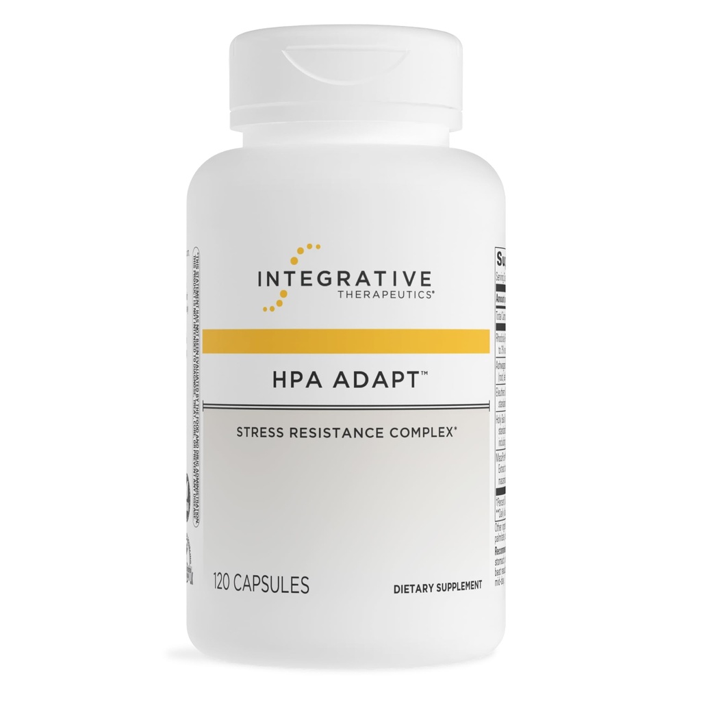Interaktywna terapia HPA Adapt - Suplement Adaptogenetyczny do wsparcia stresu * - Zawiera Ashwagandha, Rhodiola i inne Zioła Adaptogenetyczne * - Wegan, Dairy- Free & Gluten- Free - 120 Kapsułki