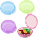 4 szt. Mini pióro organizer małe pióro skrzynka ładny przenośny pióro przypadku kieszonkowe torebki pamięci turystycznej kontenery Earplug Case Medicine Dispenser Witamina Holder (niebieski + różowy + fioletowy + zielony)