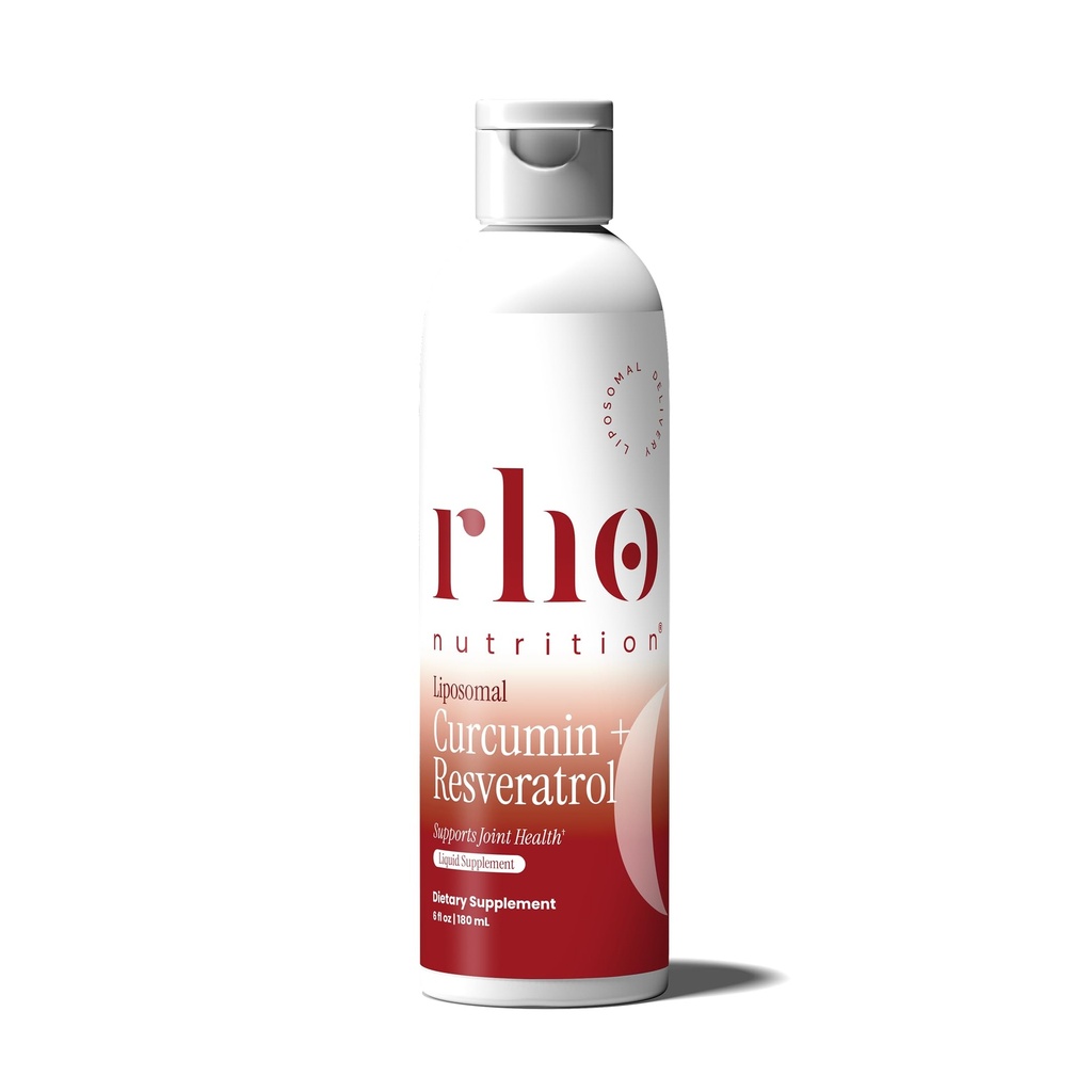 Rho Nutrition Liposomal Curcumin + Resveratrol (1 opakowanie) - Ultra High Absorption Liquid Curcumin Supplement - Promotes Joint Comfort, Mobilność, Zdrowie komórkowe i ogólnie Well